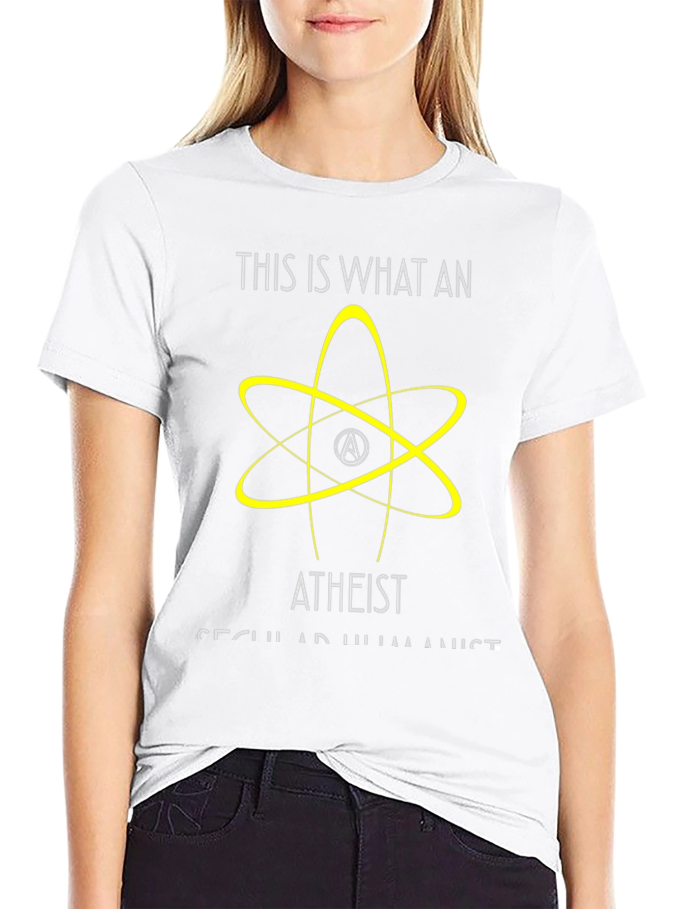 Atheist Secular Humanist Graphic T-Shirt - Black