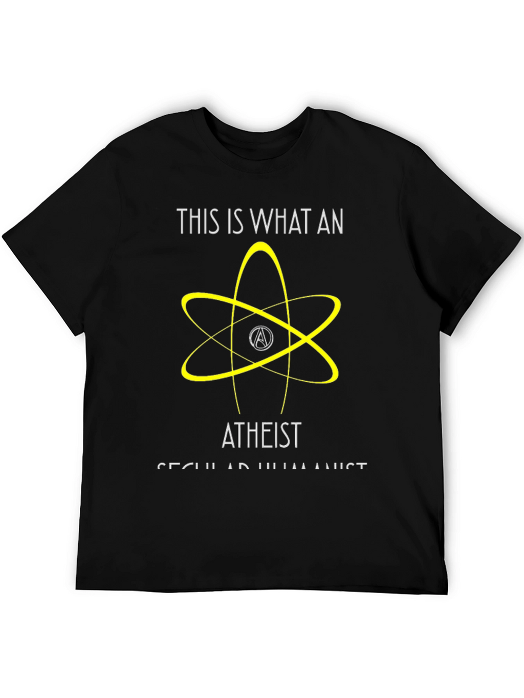 Atheist Secular Humanist Graphic T-Shirt - Black