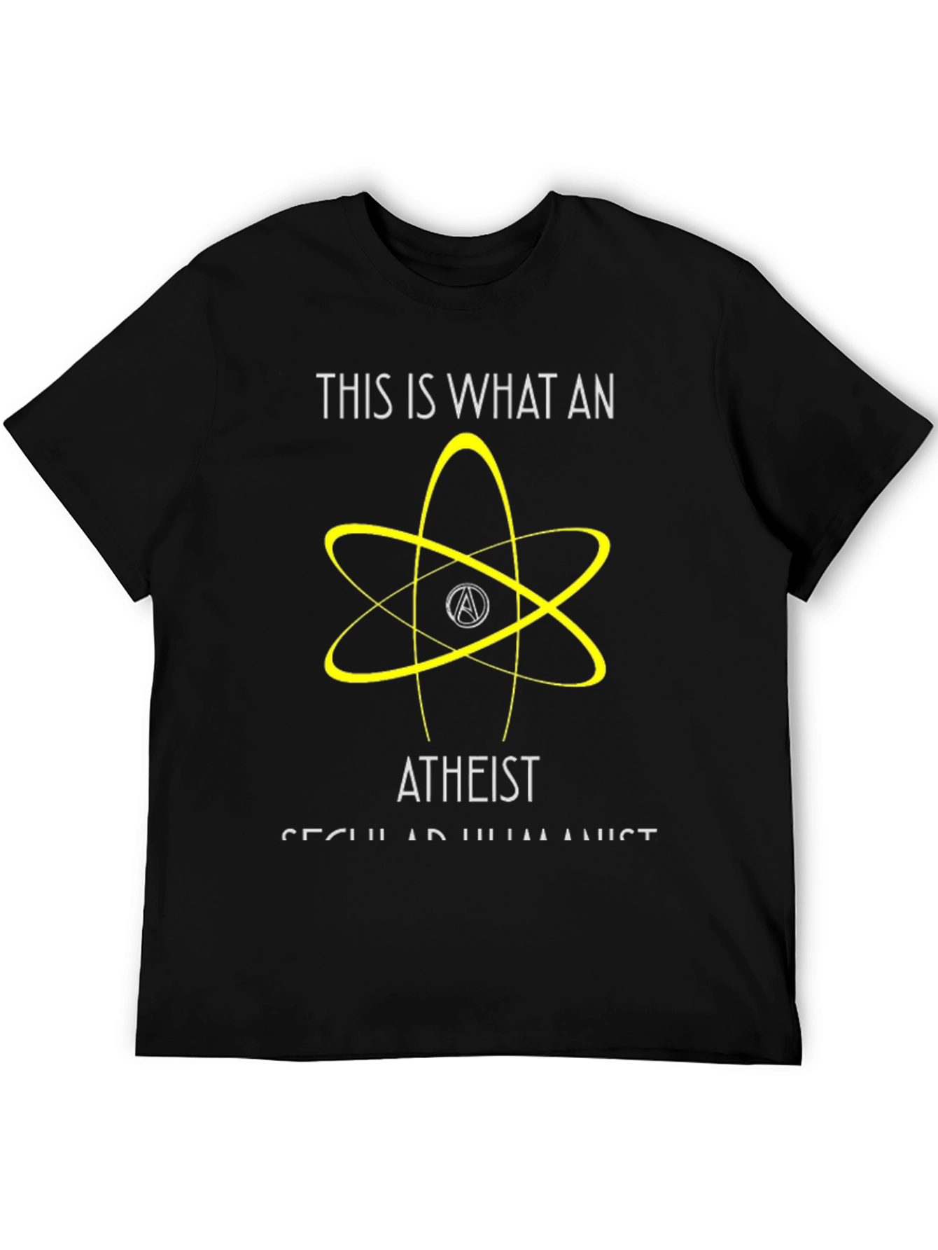 Atheist Secular Humanist Graphic T-Shirt - Black