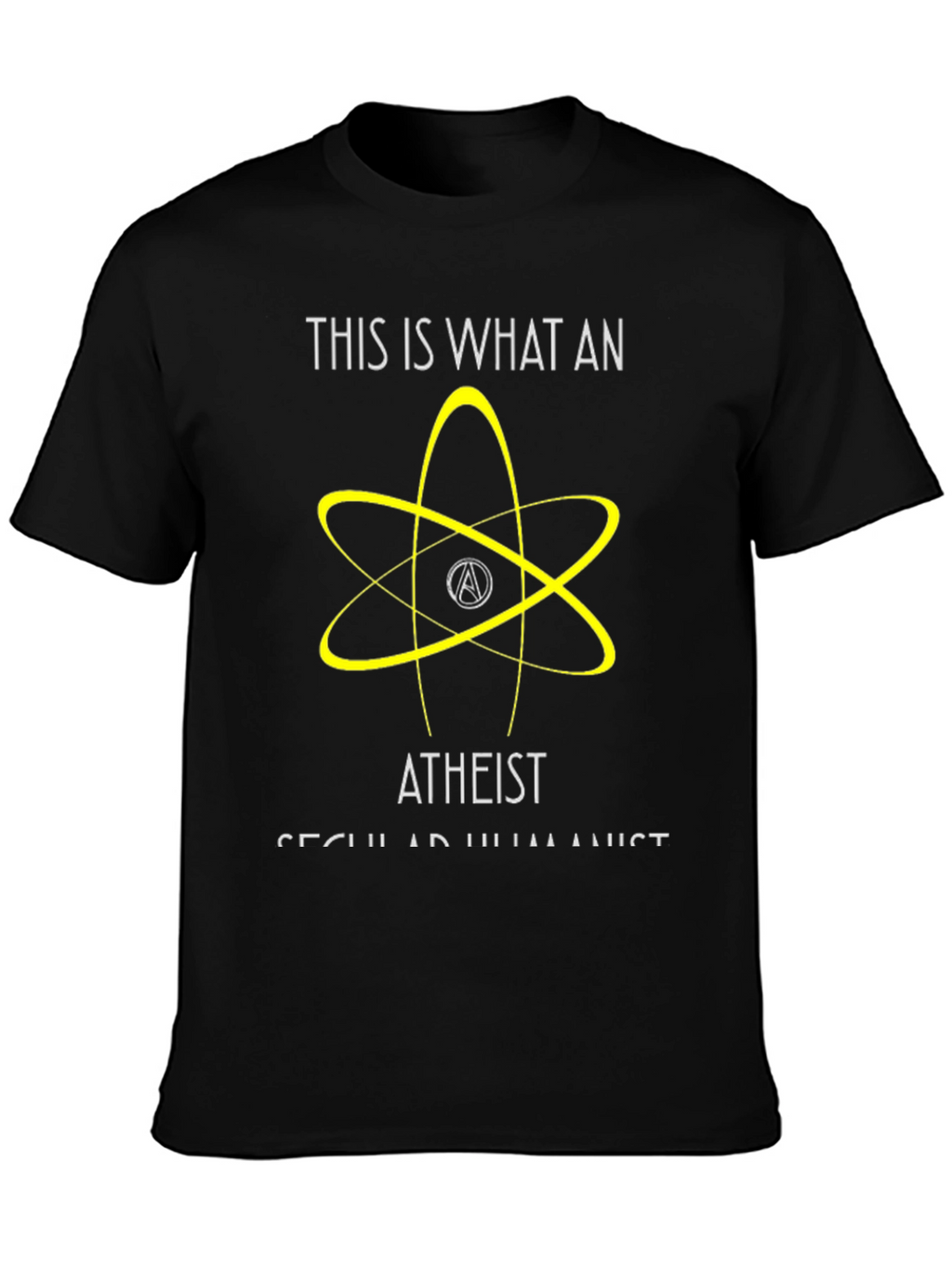 Atheist Secular Humanist Graphic T-Shirt - Black