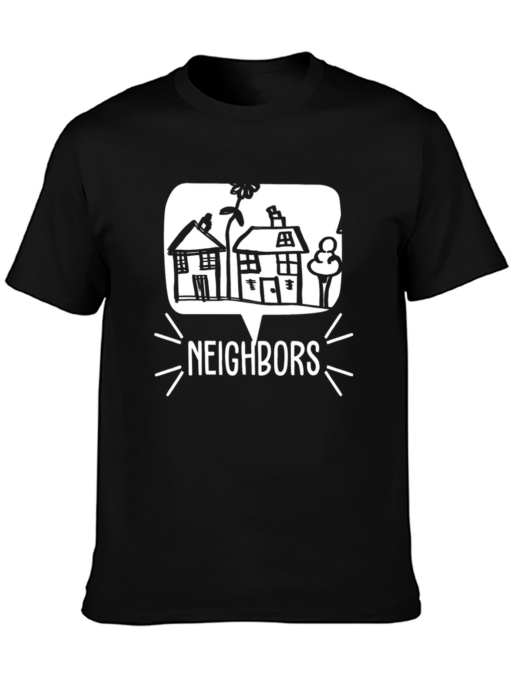 Neighbors Graphic T-Shirt - Black