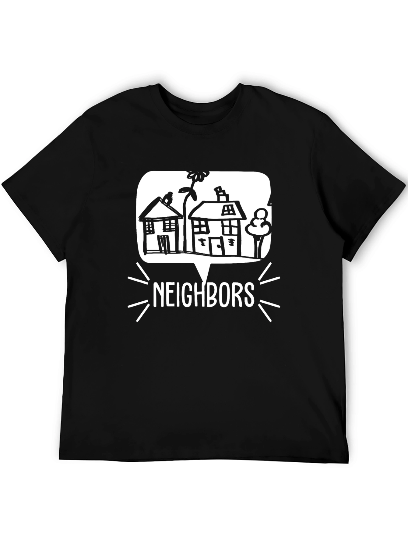 Neighbors Graphic T-Shirt - Black