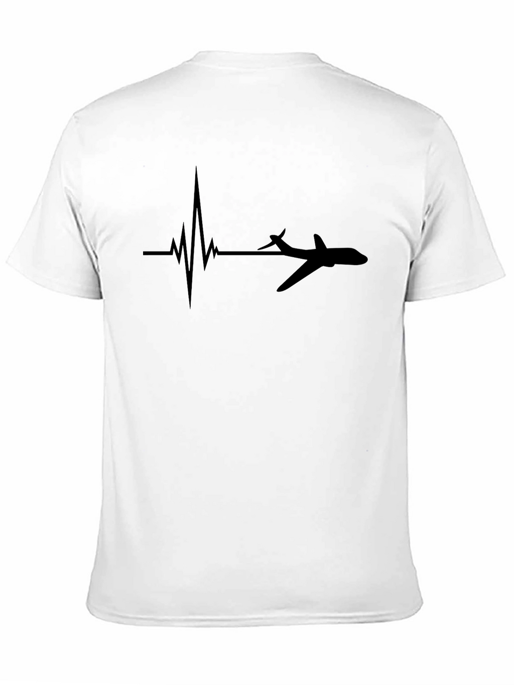Aviation Heartbeat Black T-Shirt