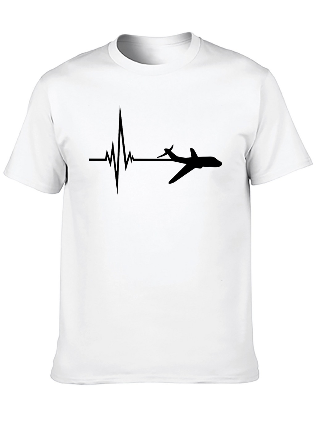 Aviation Heartbeat Black T-Shirt
