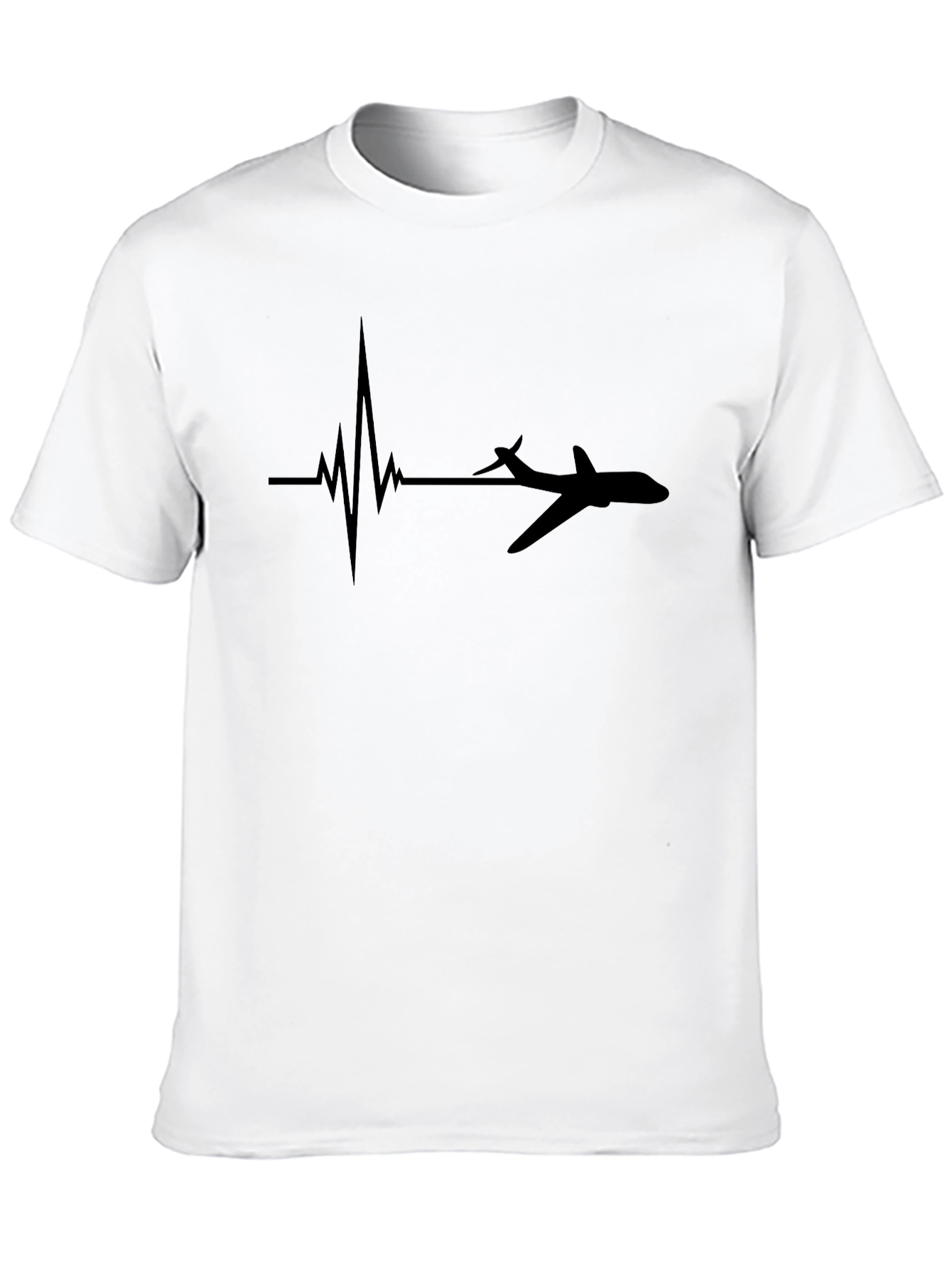 Aviation Heartbeat Black T-Shirt