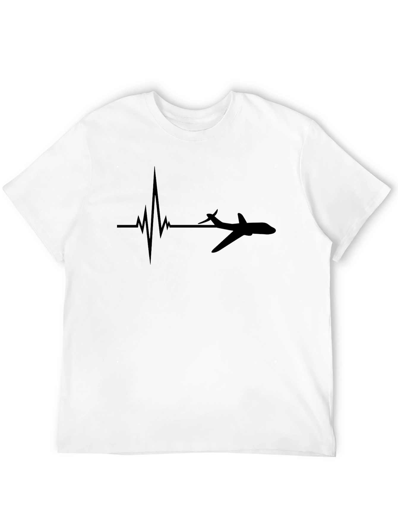 Aviation Heartbeat Black T-Shirt