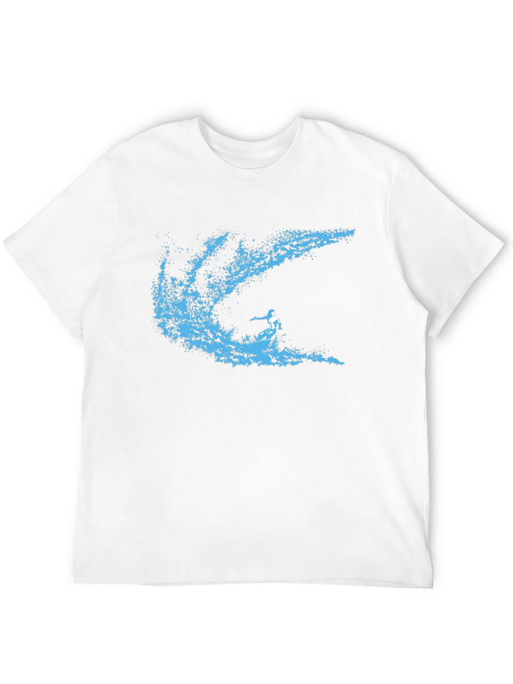 Surfer Wave Graphic T-Shirt - Stylish Black Tee