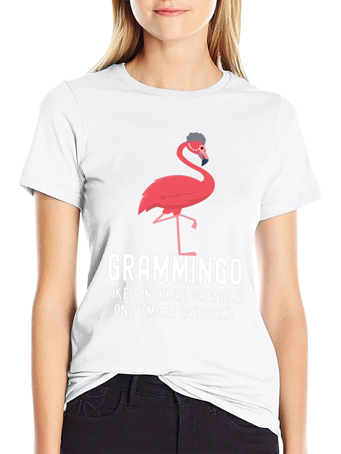 Grammingo Grandma T-Shirt - Awesome Flamingo Lover Tee