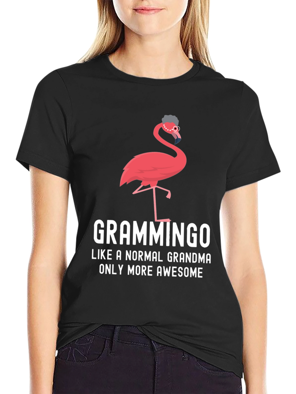 Grammingo Grandma T-Shirt - Awesome Flamingo Lover Tee