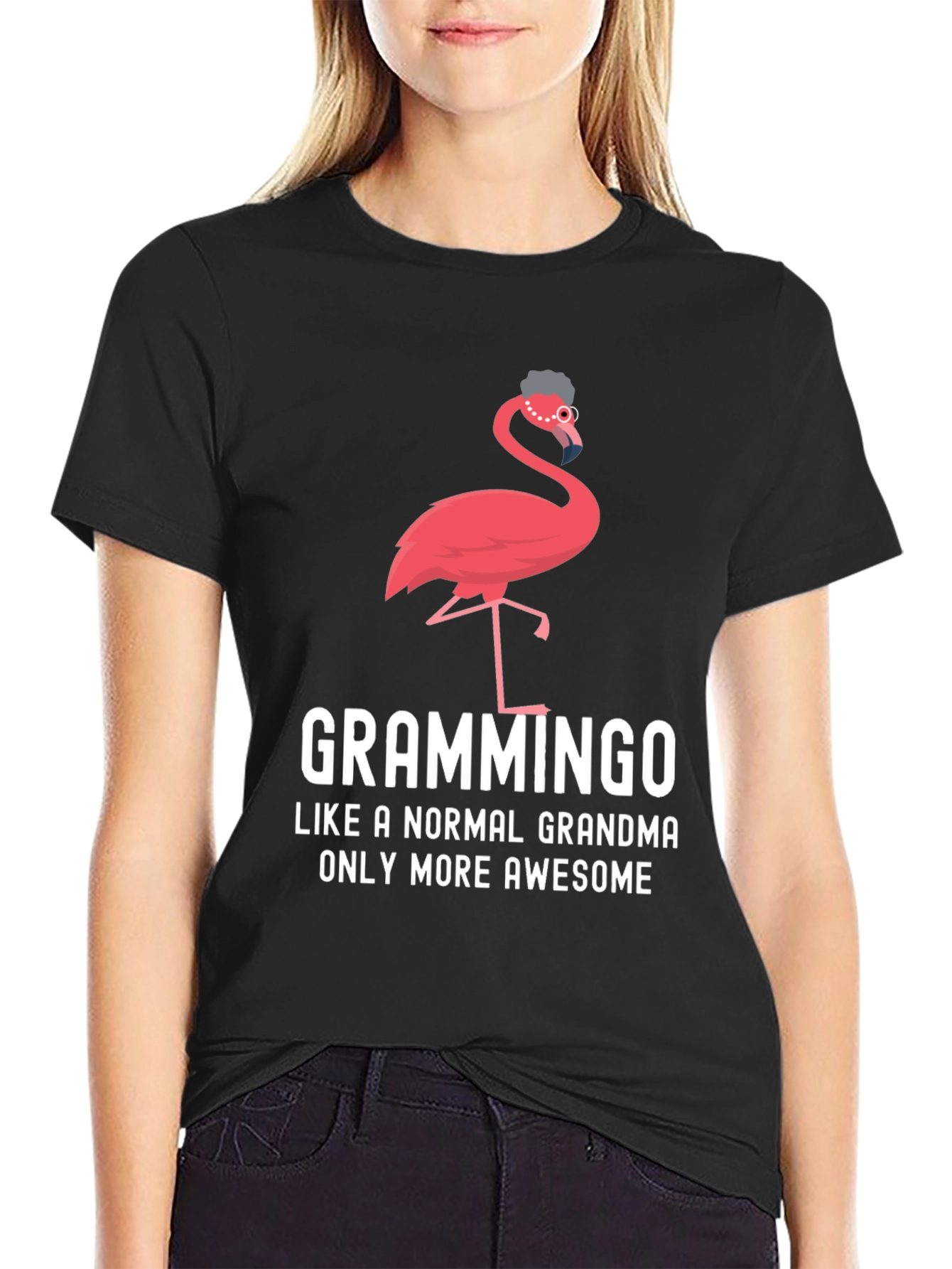 Grammingo Grandma T-Shirt - Awesome Flamingo Lover Tee