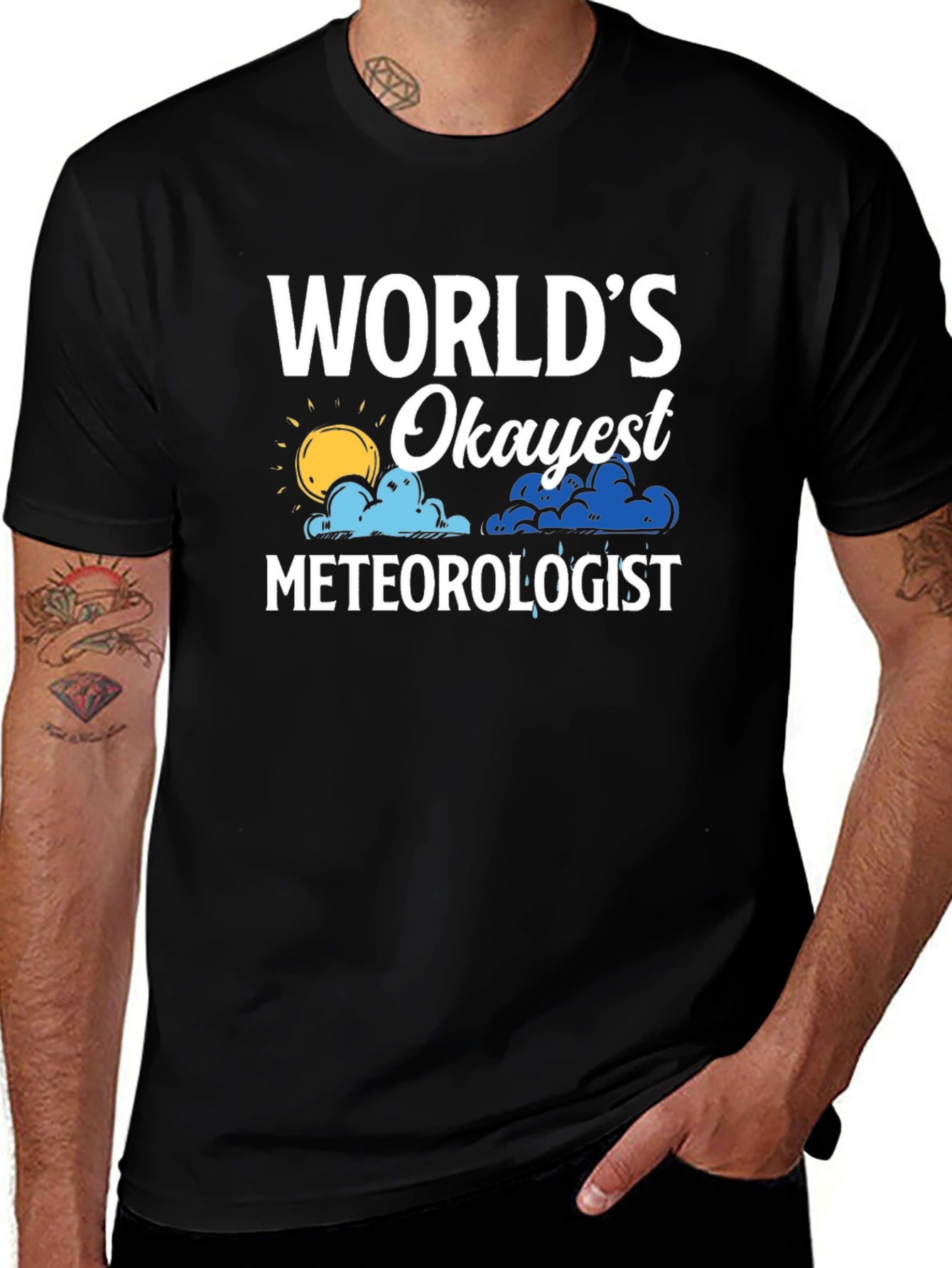Worlds Okayest Meteorologist Graphic T-Shirt