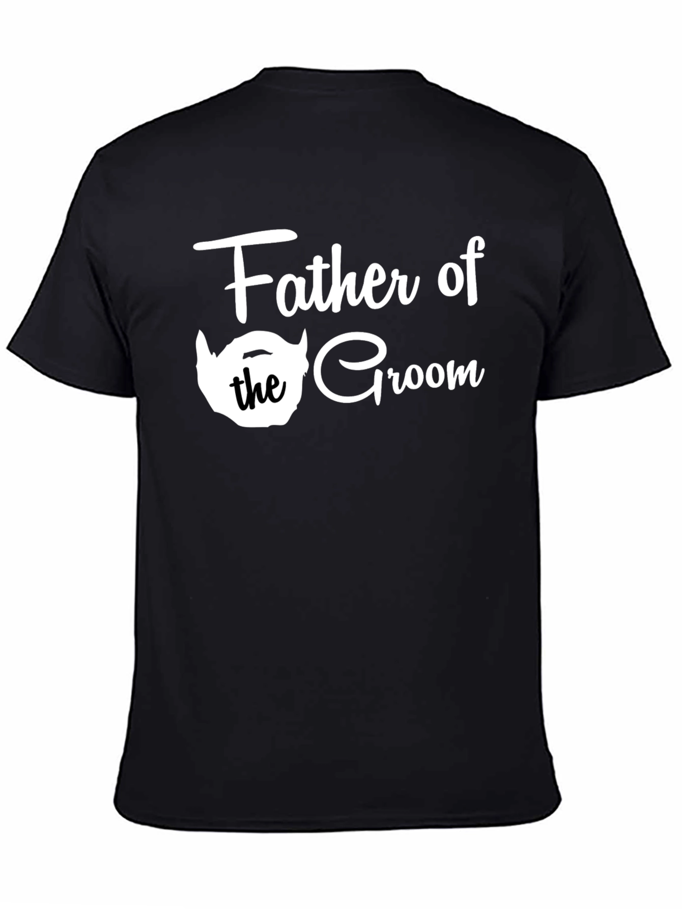 Father of the Groom Tee - Black Crew Neck