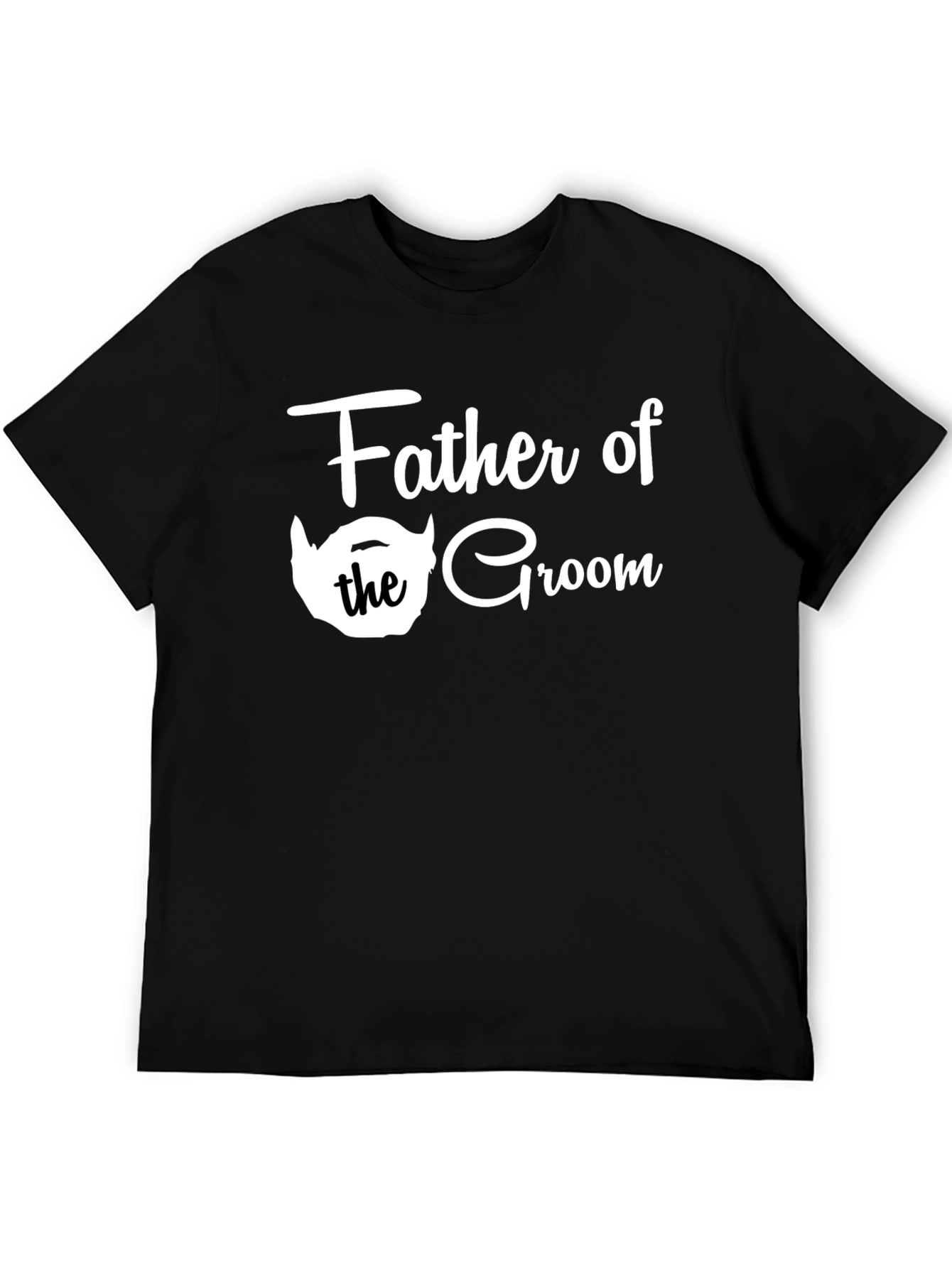 Father of the Groom Tee - Black Crew Neck