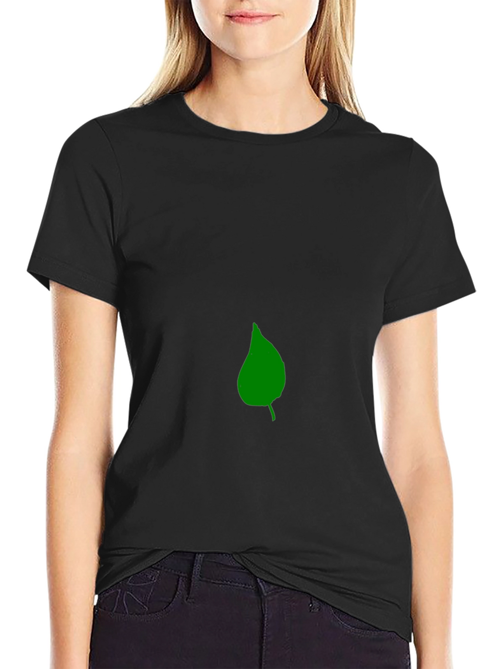 Leaf Graphic Black T-Shirt
