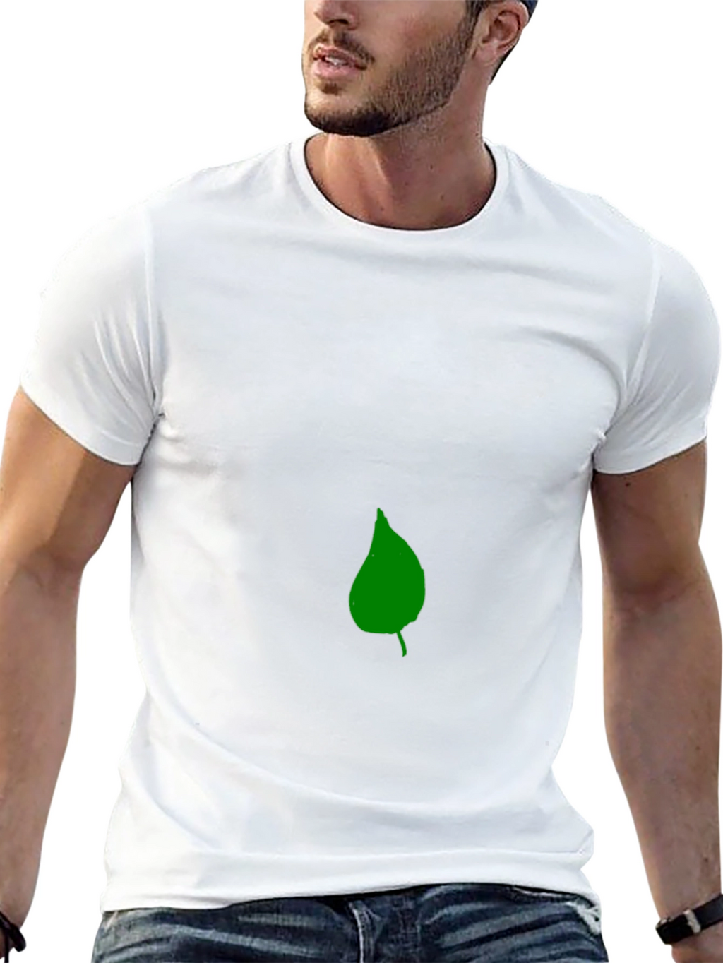 Leaf Graphic Black T-Shirt