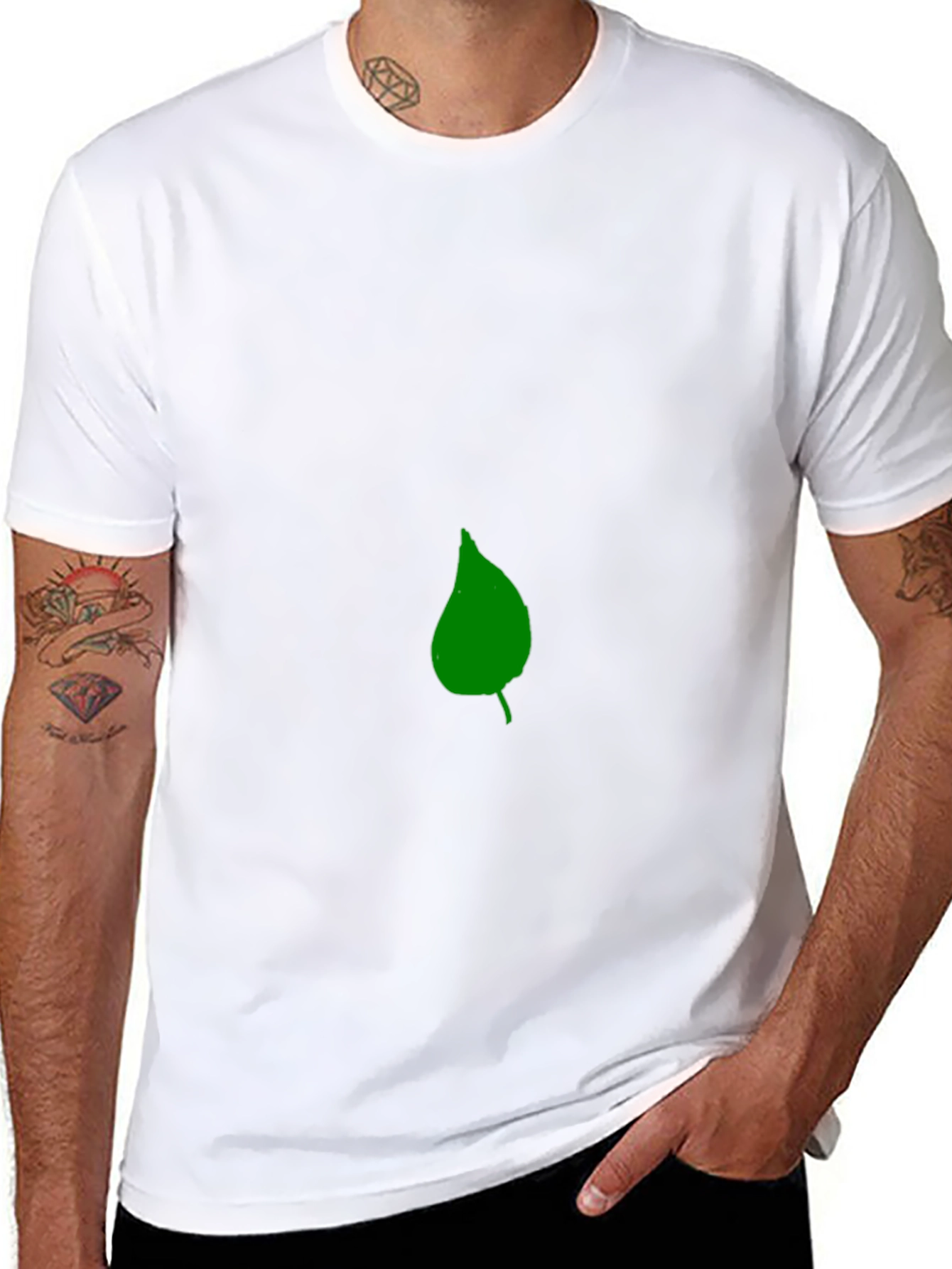 Leaf Graphic Black T-Shirt