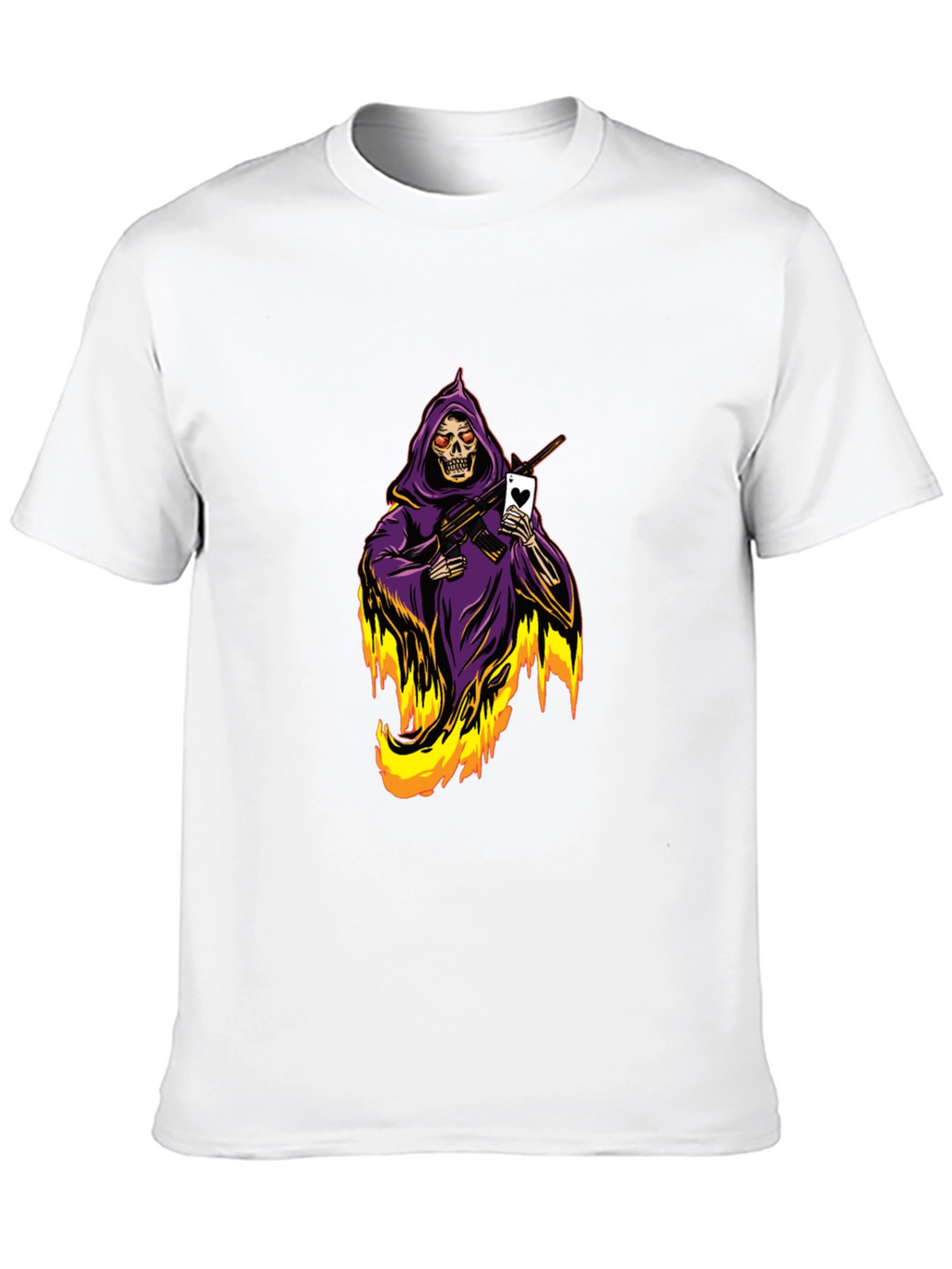 Grim Reaper T-Shirt - Ace of Hearts