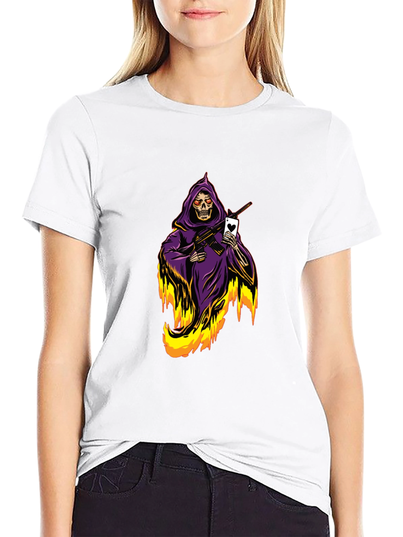 Grim Reaper T-Shirt - Ace of Hearts