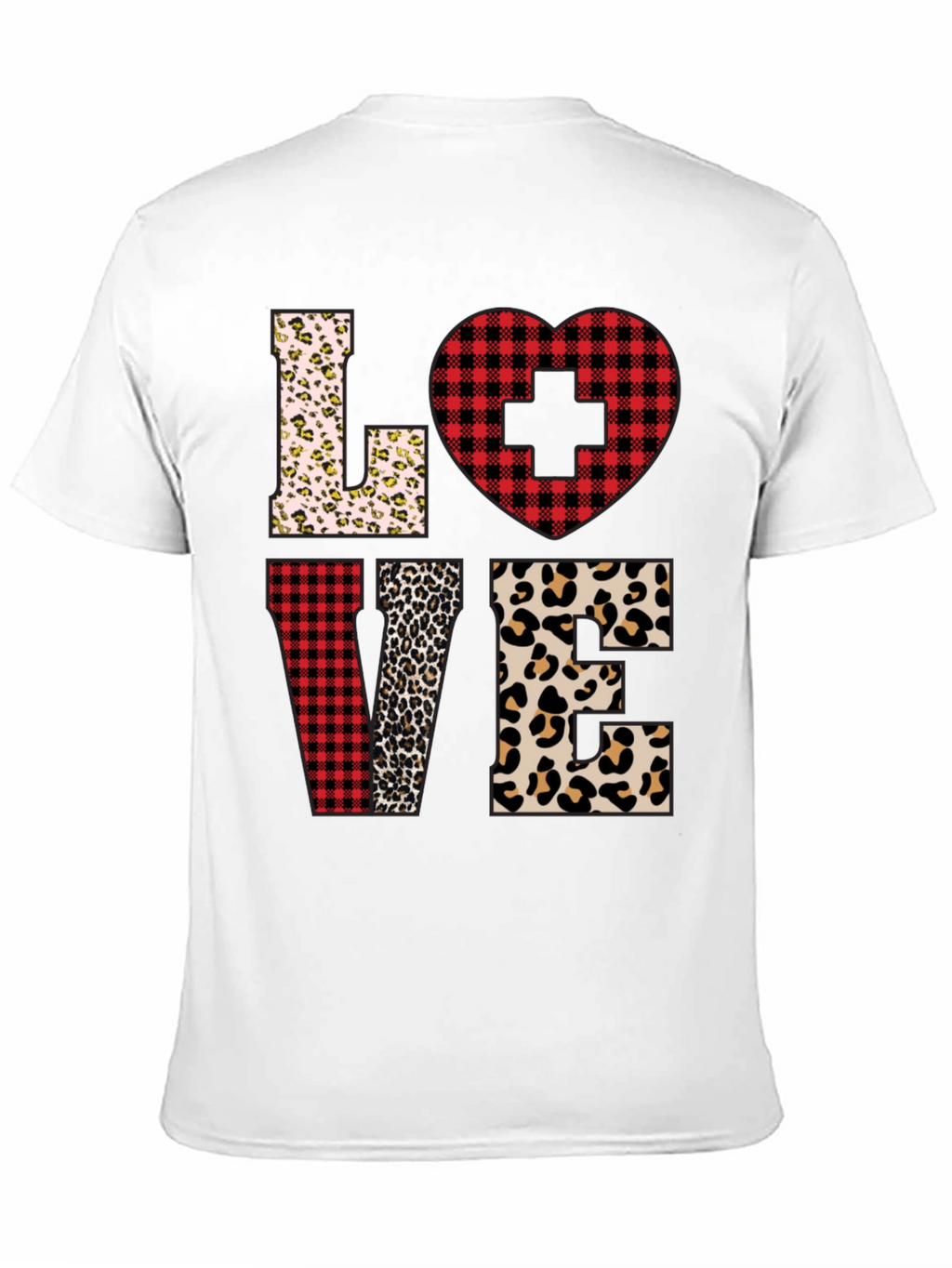 Nurse Love Leopard and Plaid T-Shirt