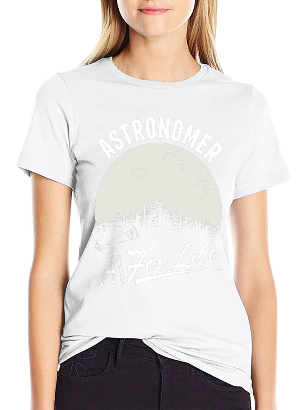 Astronomer For Life Black Graphic T-Shirt