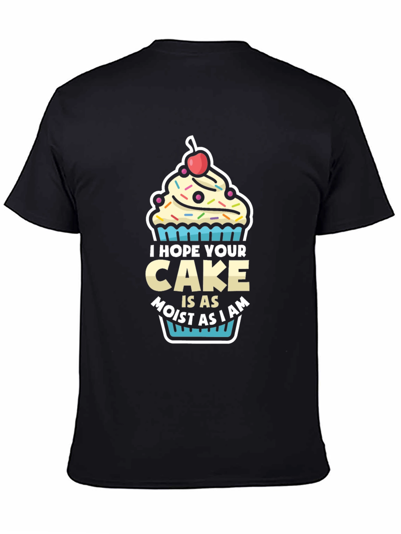 Moist Cake Graphic T-Shirt - Funny Dessert Tee