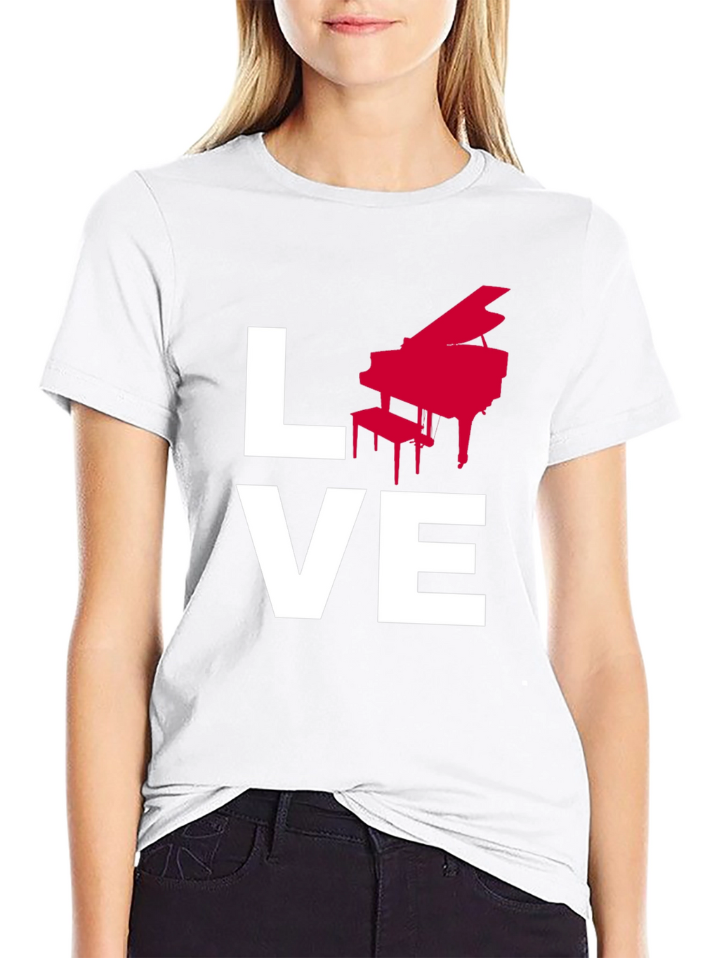 Love Piano Music Graphic T-Shirt