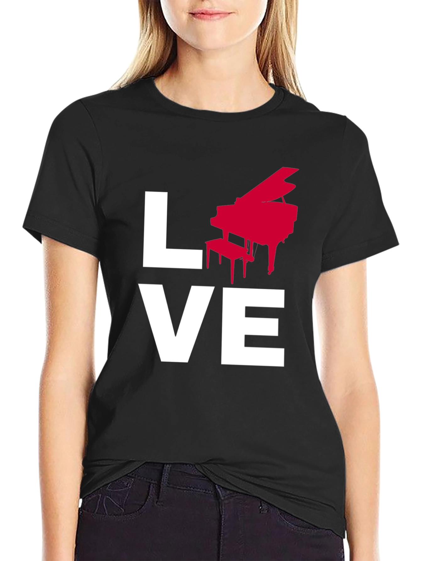Love Piano Music Graphic T-Shirt
