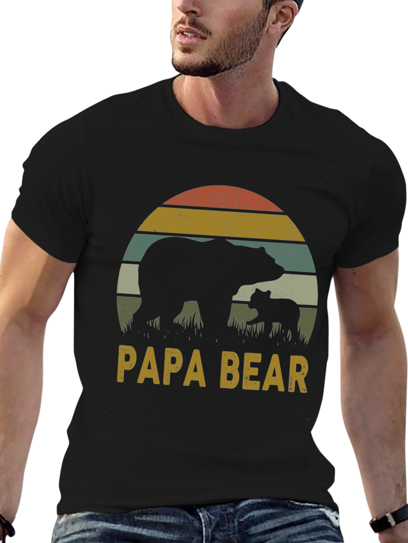 Papa Bear Graphic Tee - Fathers Day Gift