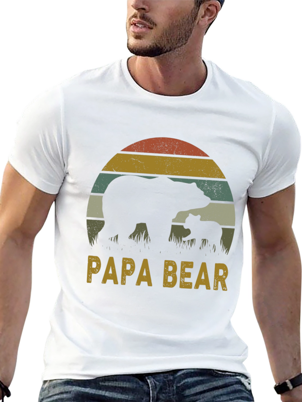 Papa Bear Graphic Tee - Fathers Day Gift