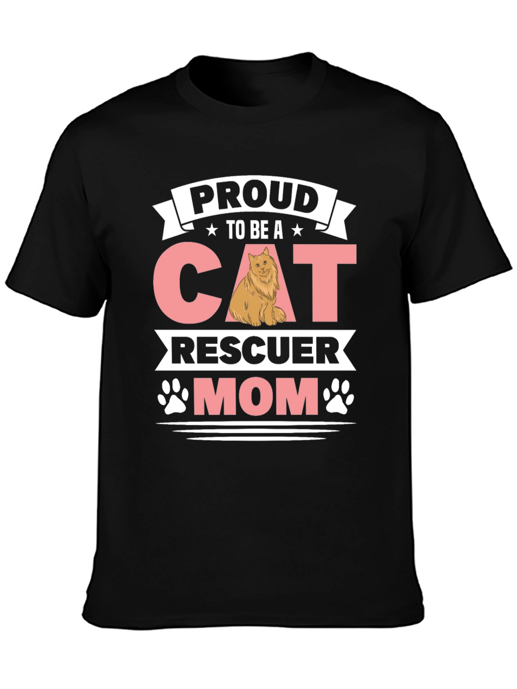 Proud Cat Rescuer Mom T-Shirt
