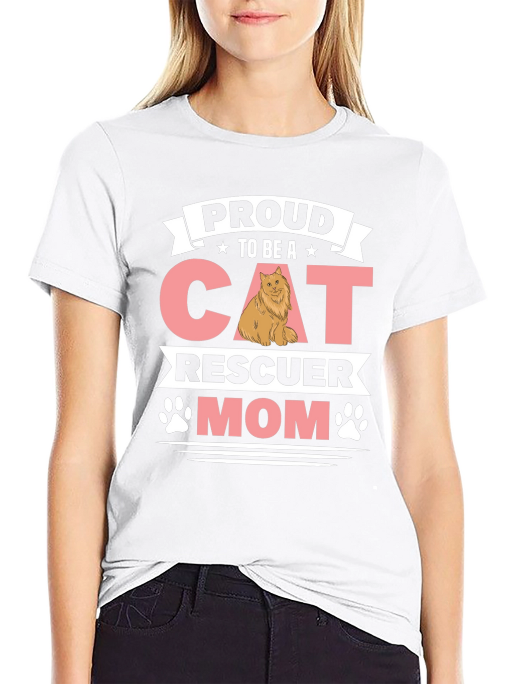 Proud Cat Rescuer Mom T-Shirt