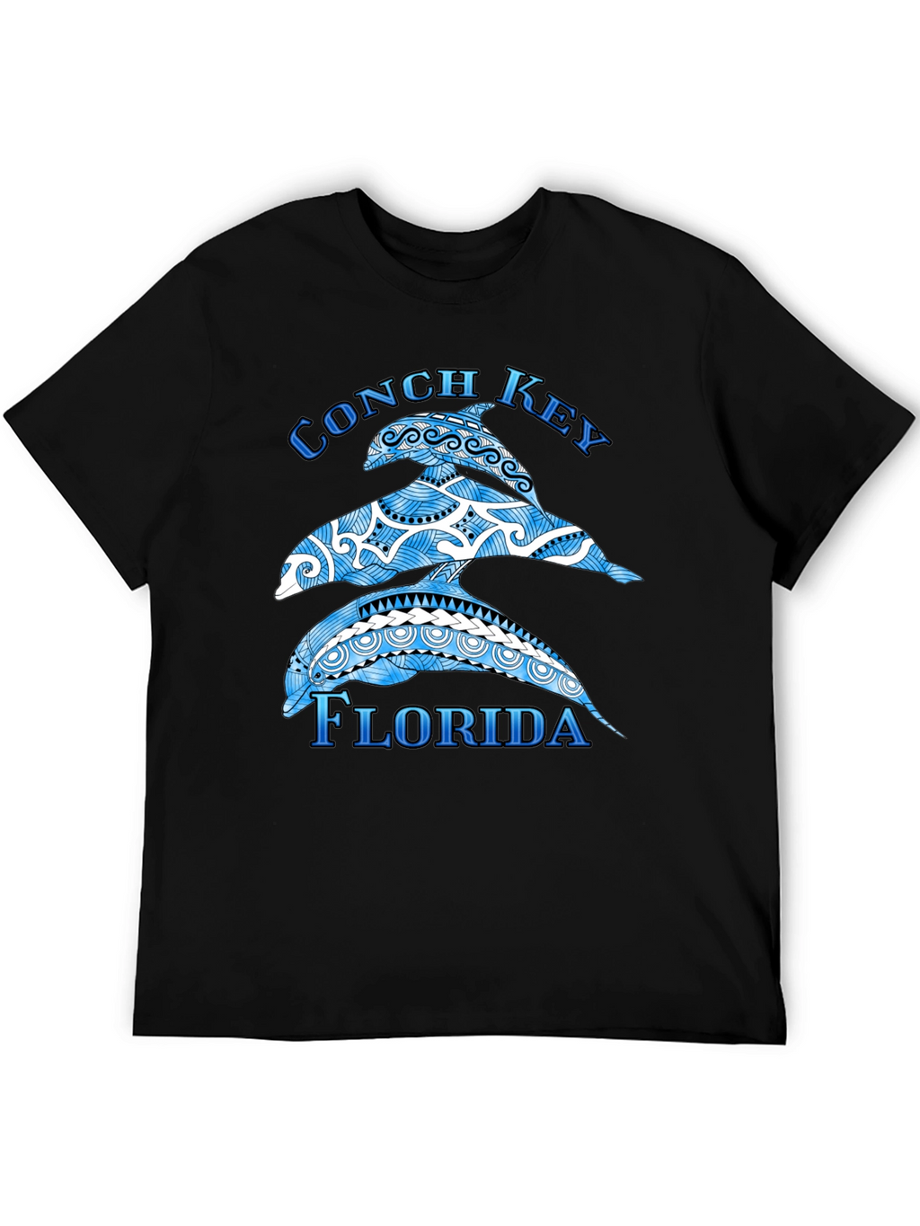 Conch Key Florida Dolphin Graphic T-Shirt