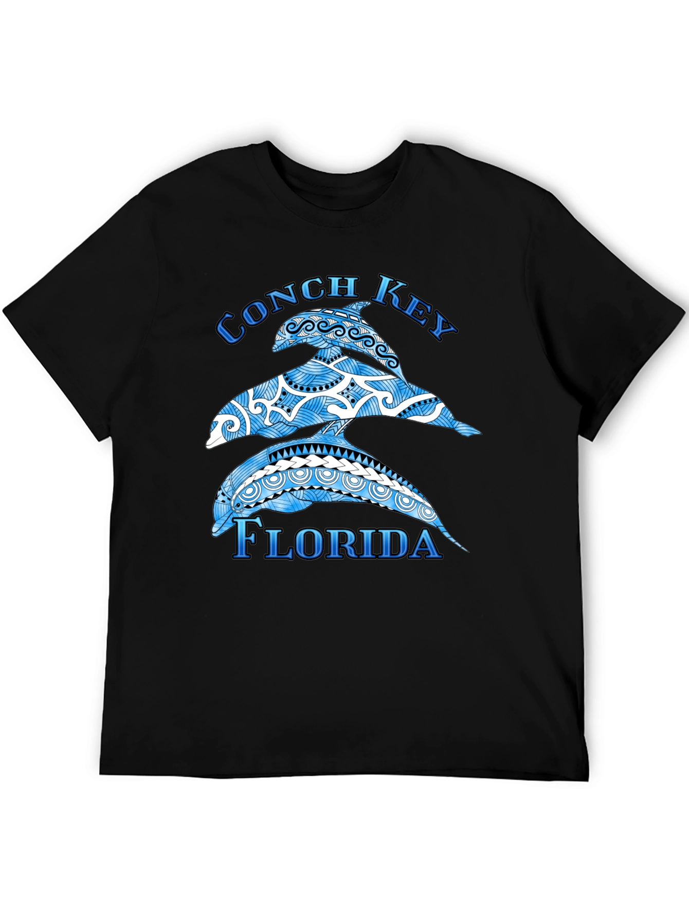 Conch Key Florida Dolphin Graphic T-Shirt