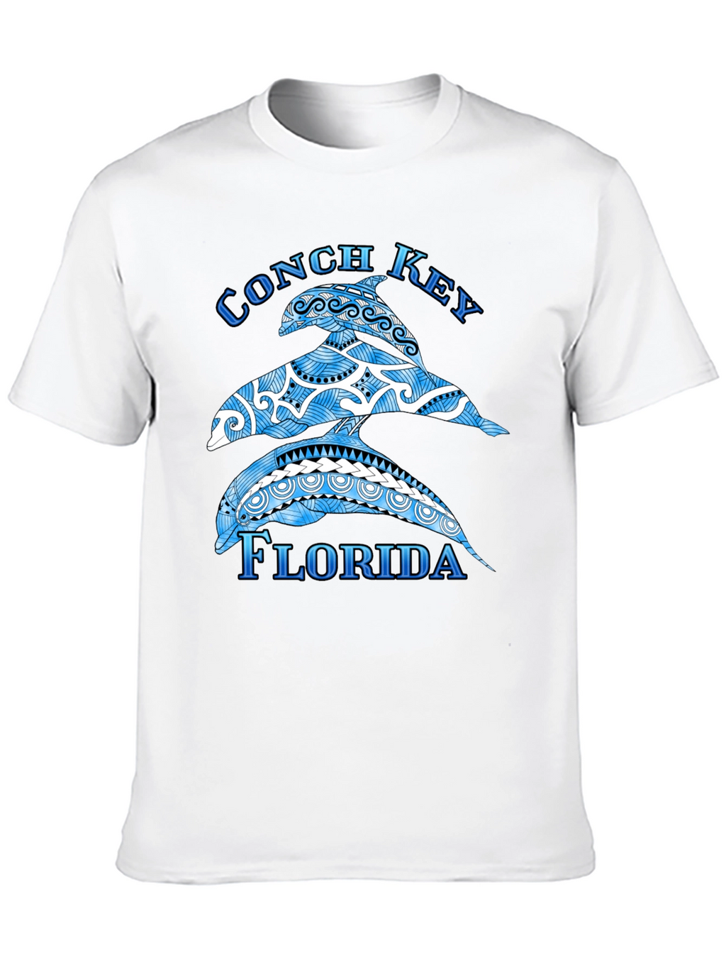 Conch Key Florida Dolphin Graphic T-Shirt