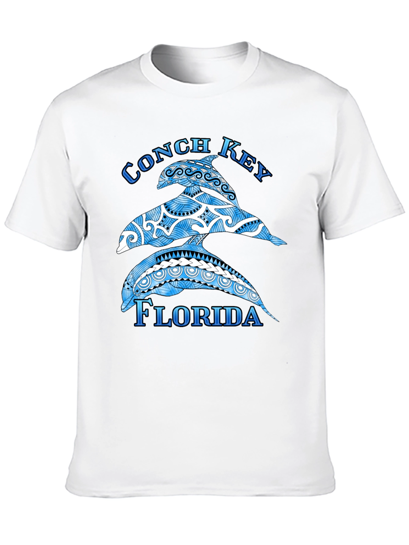 Conch Key Florida Dolphin Graphic T-Shirt