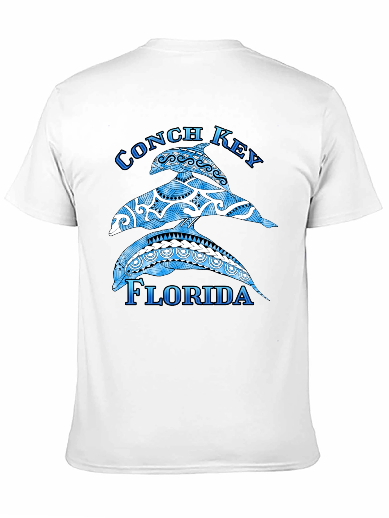Conch Key Florida Dolphin Graphic T-Shirt