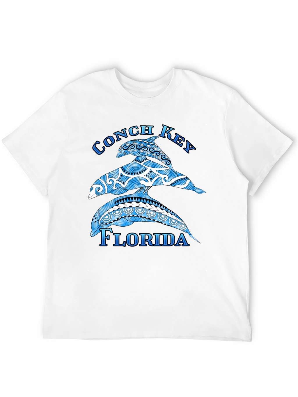 Conch Key Florida Dolphin Graphic T-Shirt