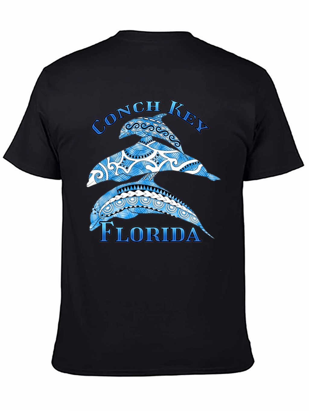Conch Key Florida Dolphin Graphic T-Shirt