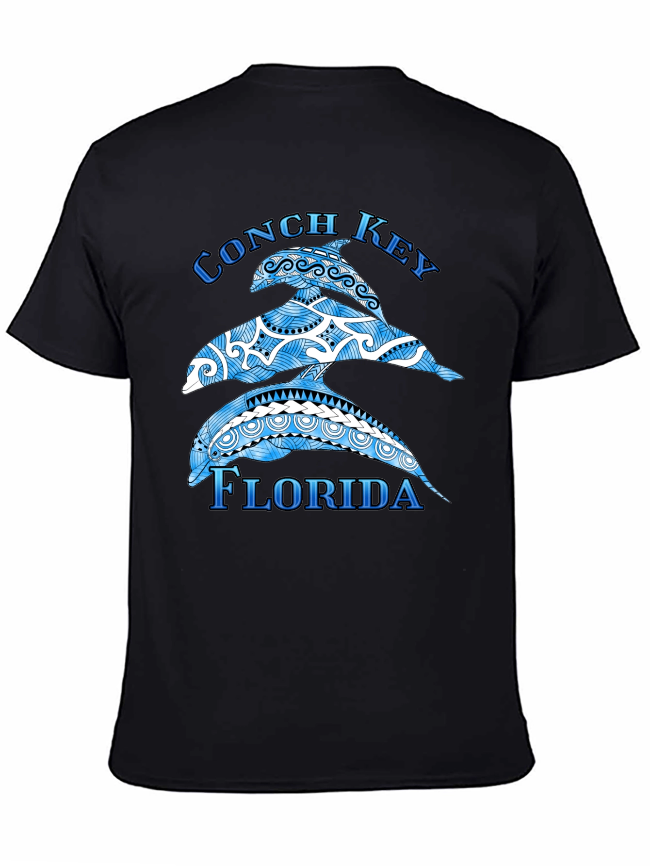 Conch Key Florida Dolphin Graphic T-Shirt