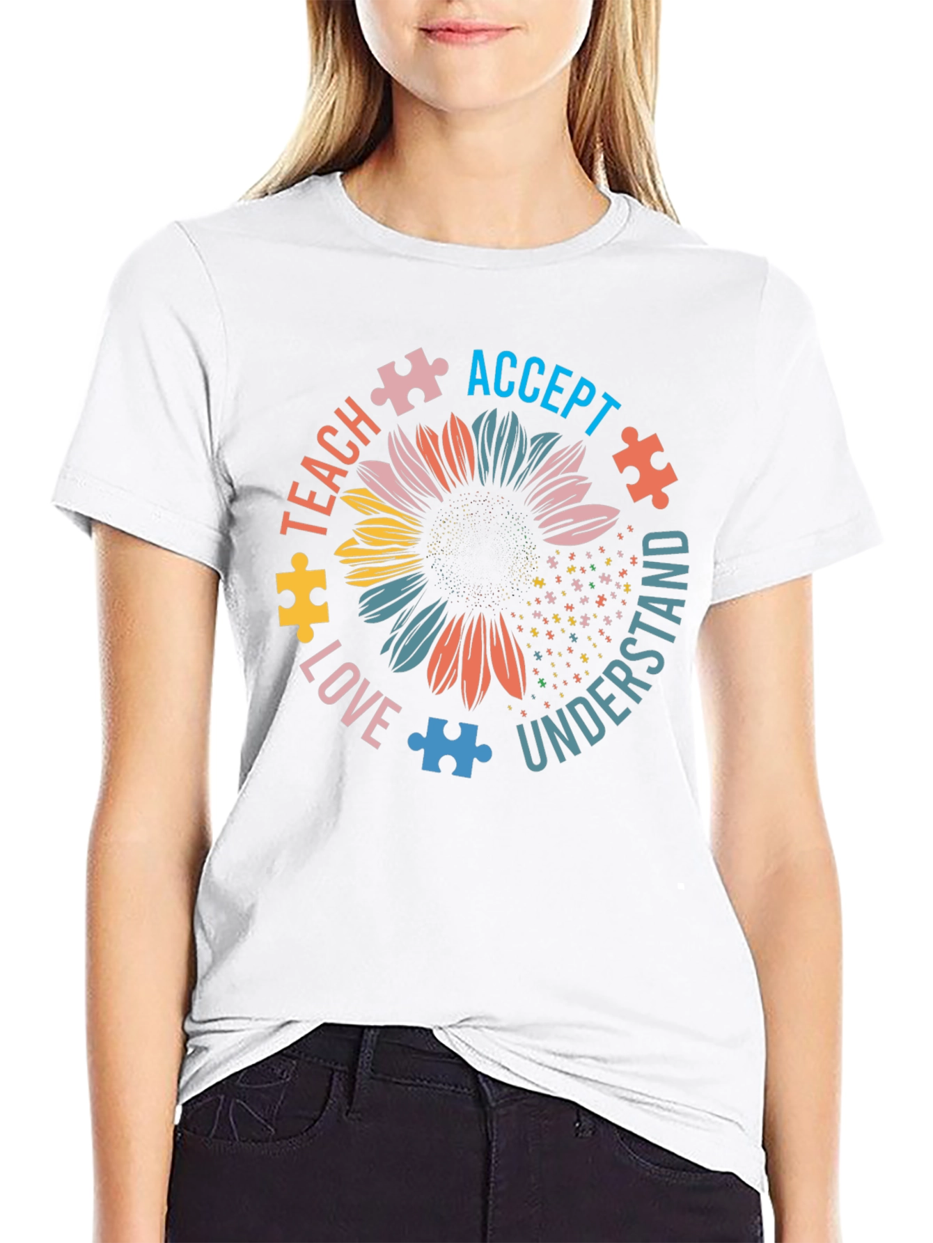 Autism Awareness Sunflower Graphic Tee