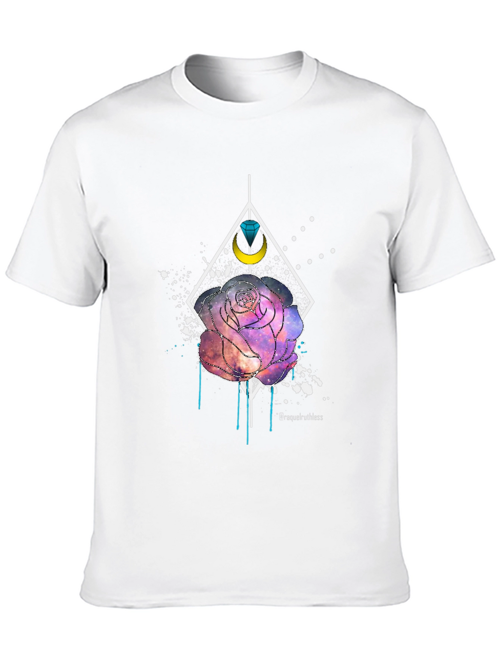 Galaxy Rose Graphic T-Shirt - Modern Artistic Design