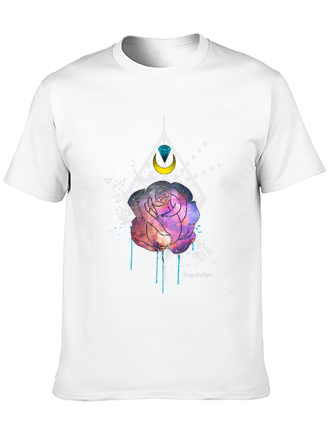 Galaxy Rose Graphic T-Shirt - Modern Artistic Design