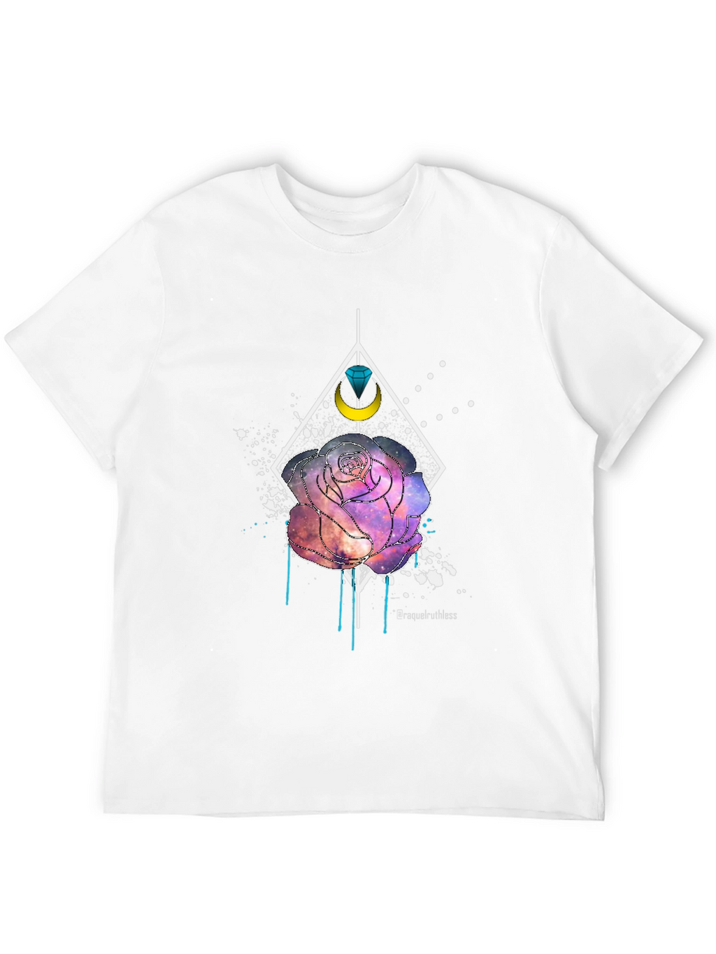 Galaxy Rose Graphic T-Shirt - Modern Artistic Design