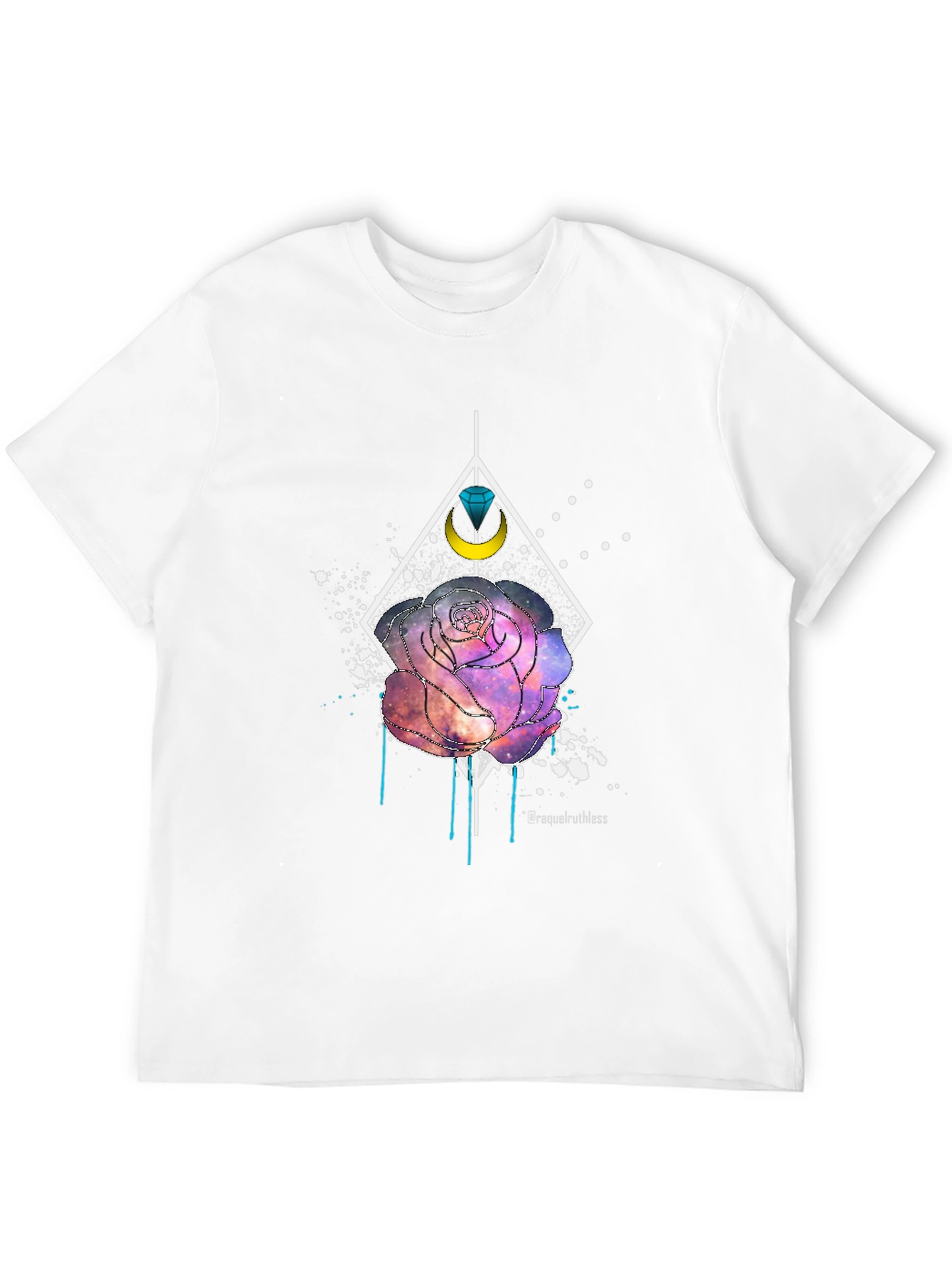 Galaxy Rose Graphic T-Shirt - Modern Artistic Design