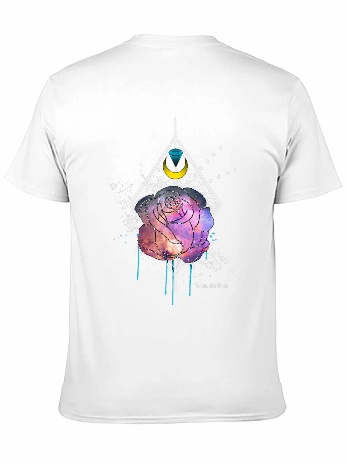Galaxy Rose Graphic T-Shirt - Modern Artistic Design