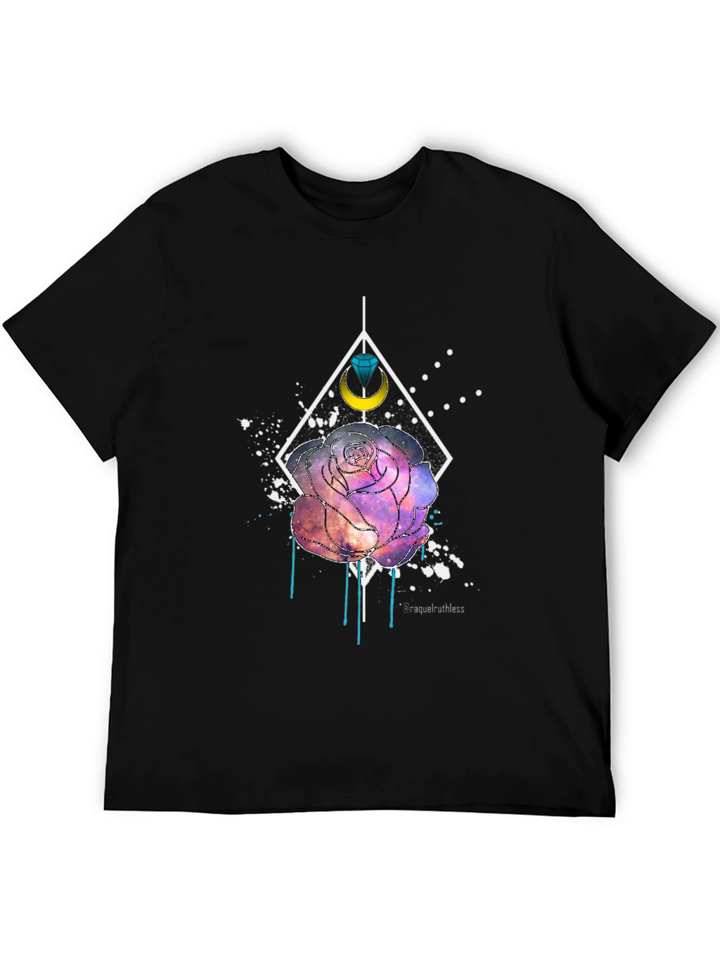 Galaxy Rose Graphic T-Shirt - Modern Artistic Design