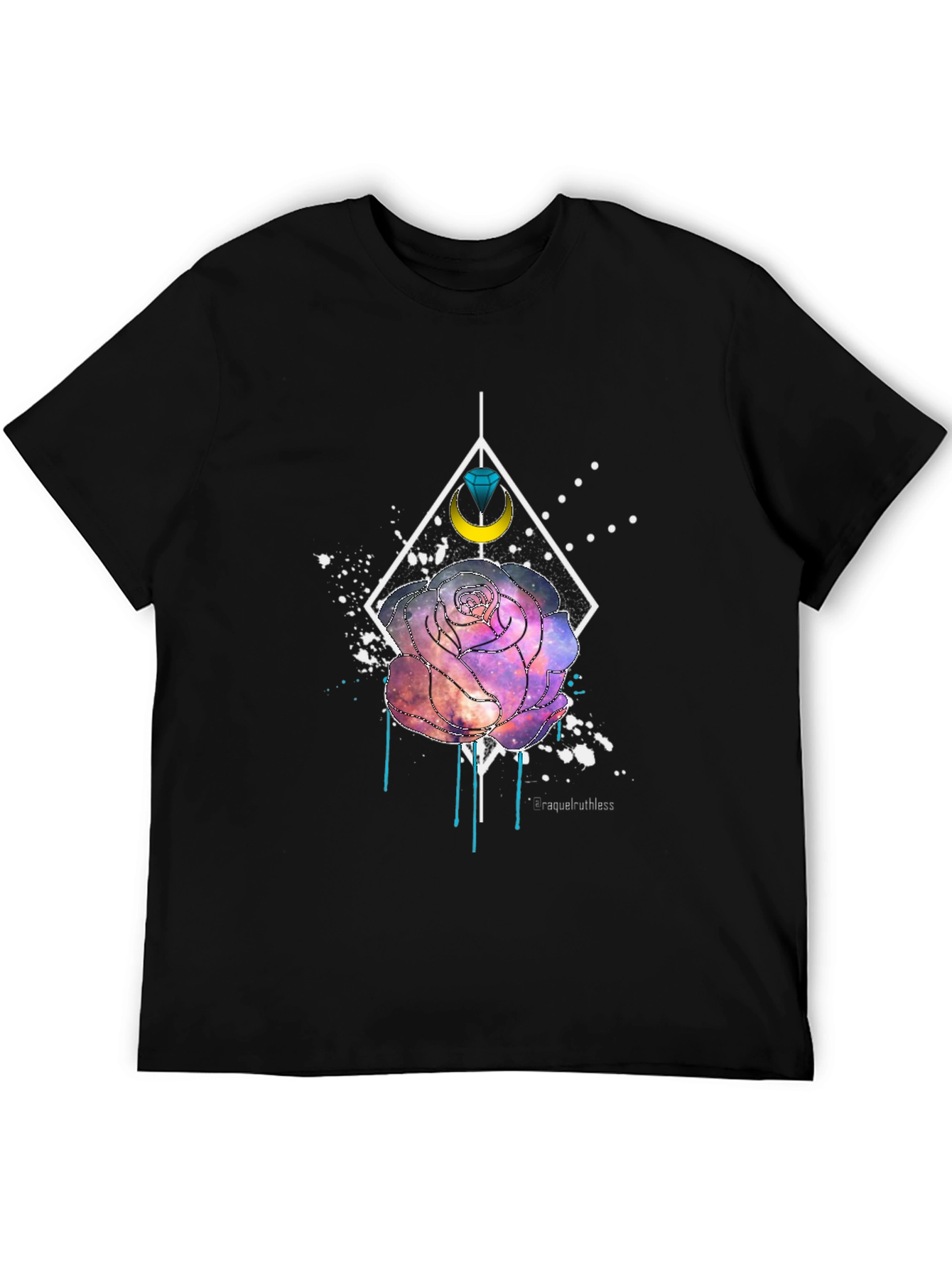 Galaxy Rose Graphic T-Shirt - Modern Artistic Design