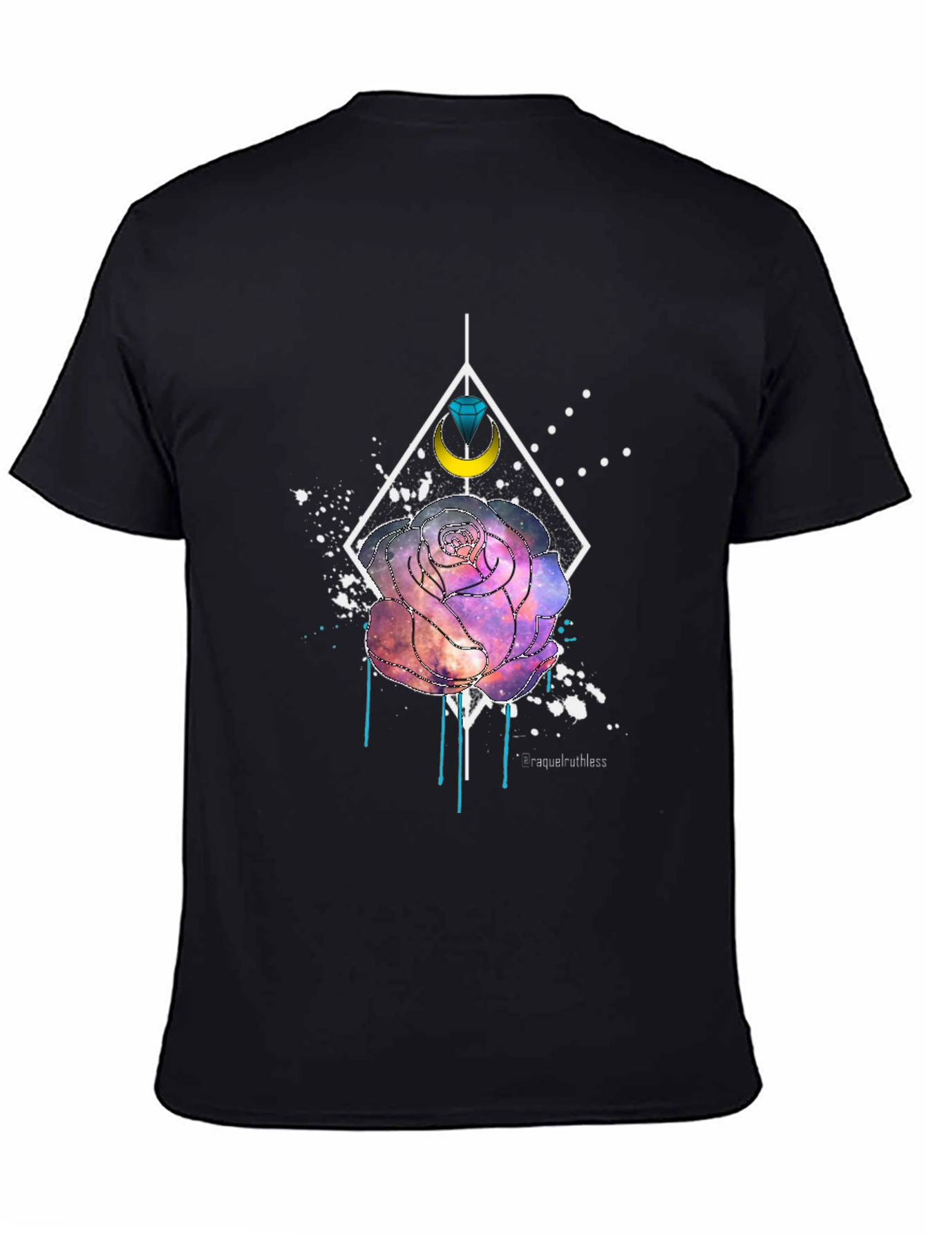 Galaxy Rose Graphic T-Shirt - Modern Artistic Design