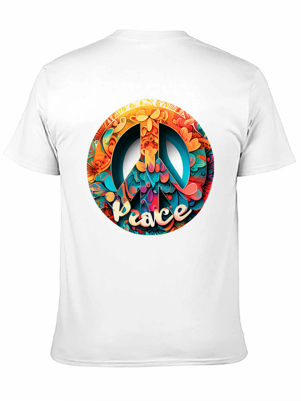 Peace Sign Graphic Black T-Shirt