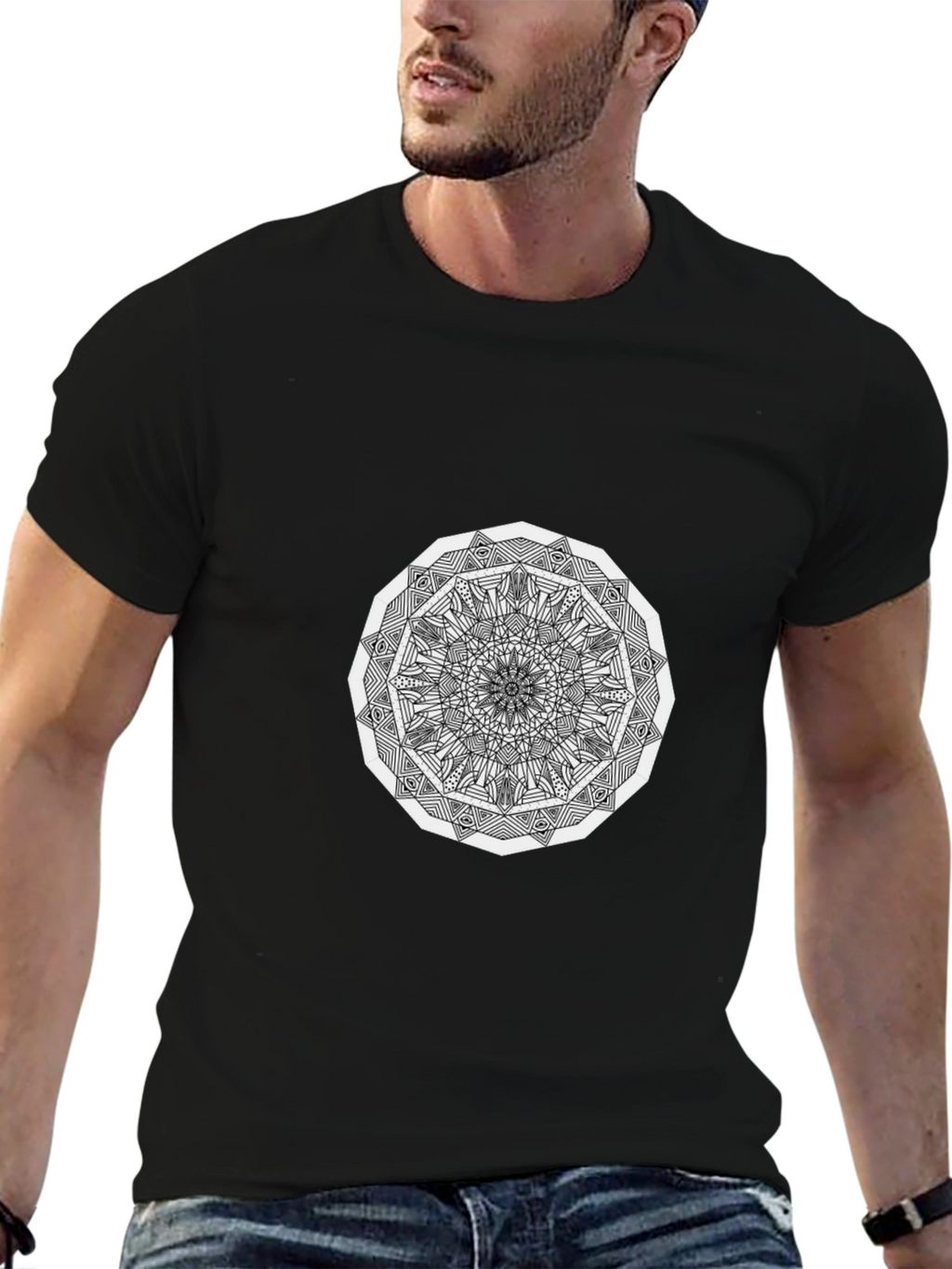 Mandala Graphic Black T-Shirt